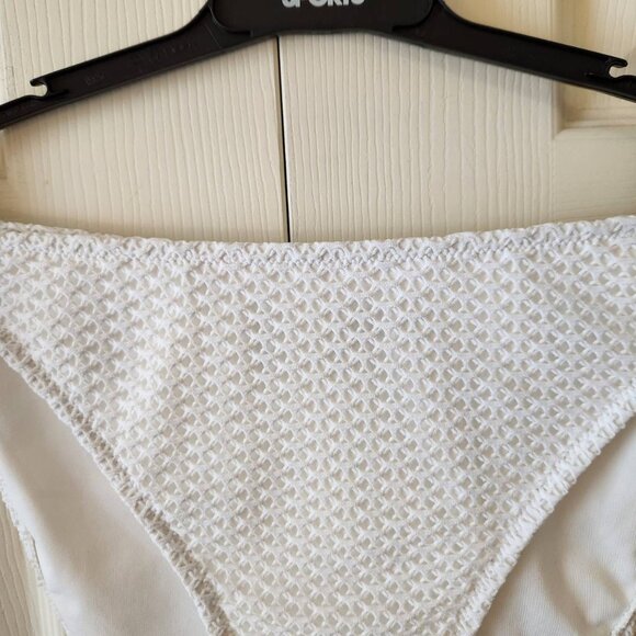 Love & Sports White Macrame Bikini Bottom XXL Women NWT - Picture 2 of 10
